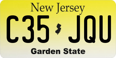 NJ license plate C35JQU