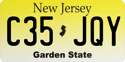 NJ license plate C35JQY