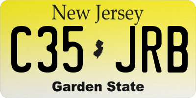 NJ license plate C35JRB