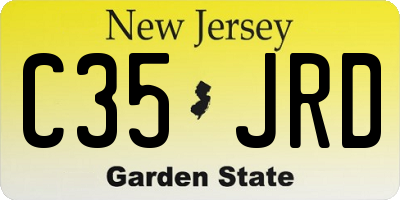 NJ license plate C35JRD