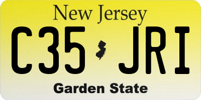 NJ license plate C35JRI