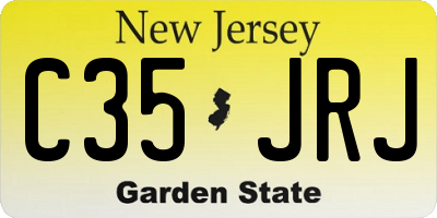 NJ license plate C35JRJ