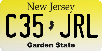 NJ license plate C35JRL