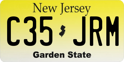 NJ license plate C35JRM