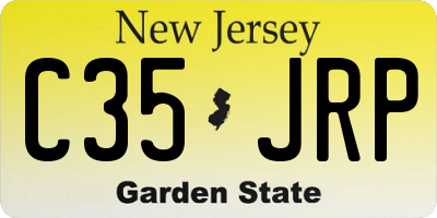 NJ license plate C35JRP