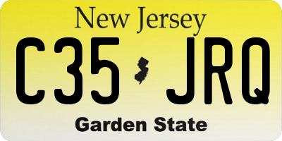 NJ license plate C35JRQ