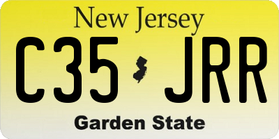 NJ license plate C35JRR