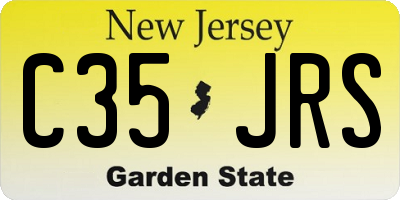 NJ license plate C35JRS