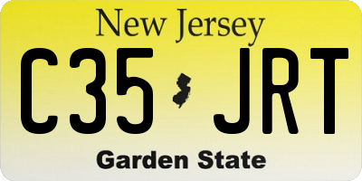 NJ license plate C35JRT