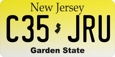 NJ license plate C35JRU