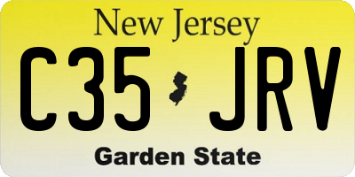 NJ license plate C35JRV