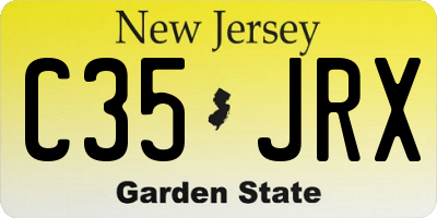 NJ license plate C35JRX