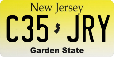 NJ license plate C35JRY