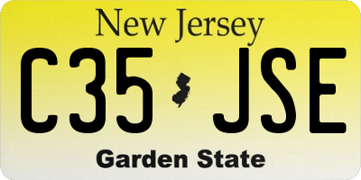 NJ license plate C35JSE