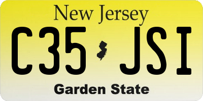 NJ license plate C35JSI