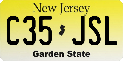 NJ license plate C35JSL