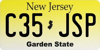 NJ license plate C35JSP