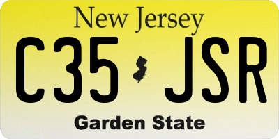 NJ license plate C35JSR