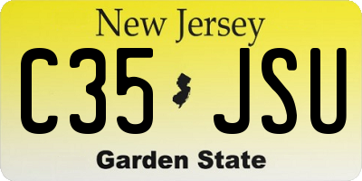 NJ license plate C35JSU