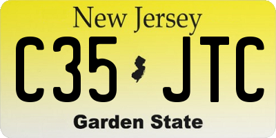 NJ license plate C35JTC