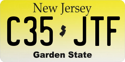 NJ license plate C35JTF