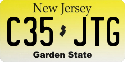 NJ license plate C35JTG