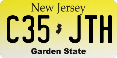 NJ license plate C35JTH