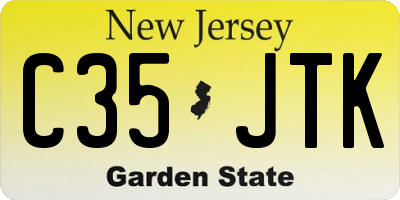 NJ license plate C35JTK