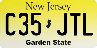 NJ license plate C35JTL