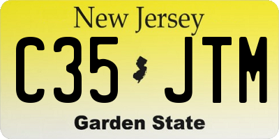 NJ license plate C35JTM