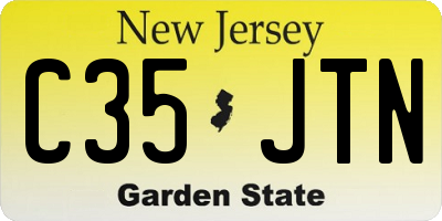 NJ license plate C35JTN