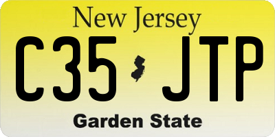 NJ license plate C35JTP