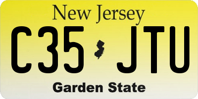 NJ license plate C35JTU