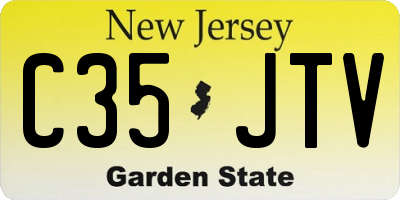 NJ license plate C35JTV