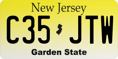 NJ license plate C35JTW