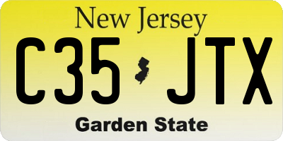 NJ license plate C35JTX