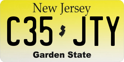 NJ license plate C35JTY