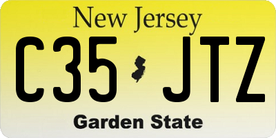NJ license plate C35JTZ
