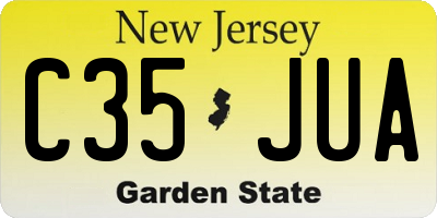 NJ license plate C35JUA