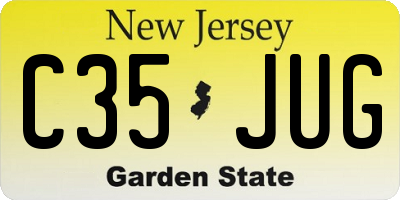 NJ license plate C35JUG