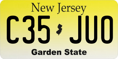 NJ license plate C35JUO