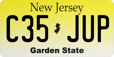 NJ license plate C35JUP