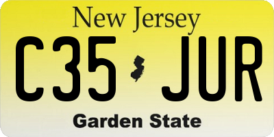 NJ license plate C35JUR
