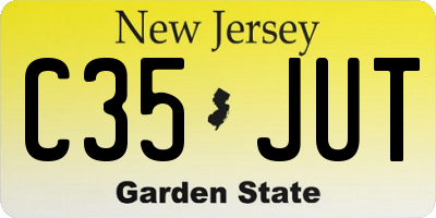 NJ license plate C35JUT