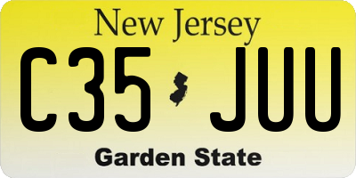 NJ license plate C35JUU