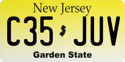 NJ license plate C35JUV