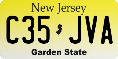 NJ license plate C35JVA