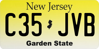 NJ license plate C35JVB