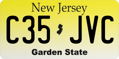 NJ license plate C35JVC
