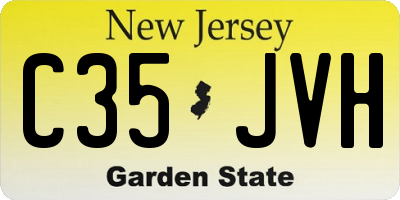 NJ license plate C35JVH